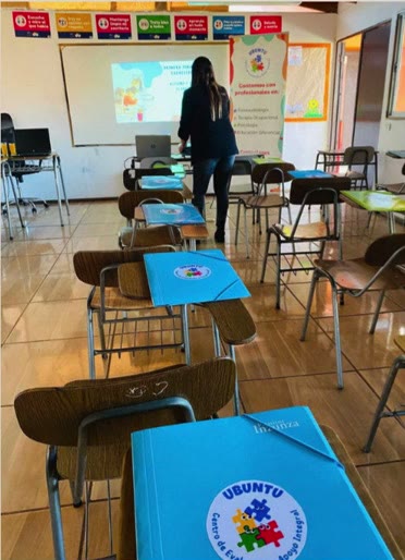 Sala preparada con las carpetas de Ubuntu